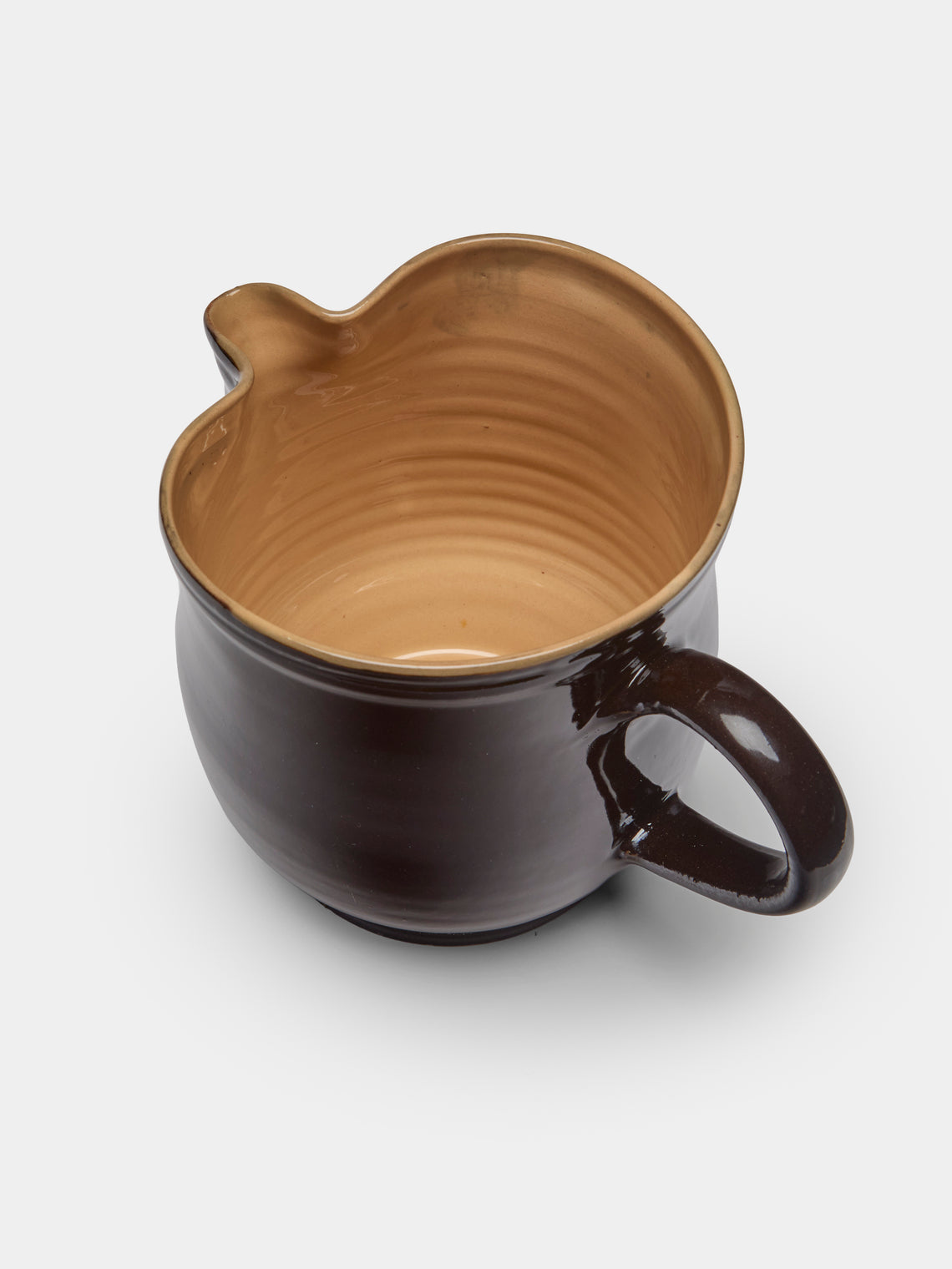 Poterie d’Évires - Flowers Hand-Painted Ceramic Jug (70.5oz/2L) - Dark brown - ABASK