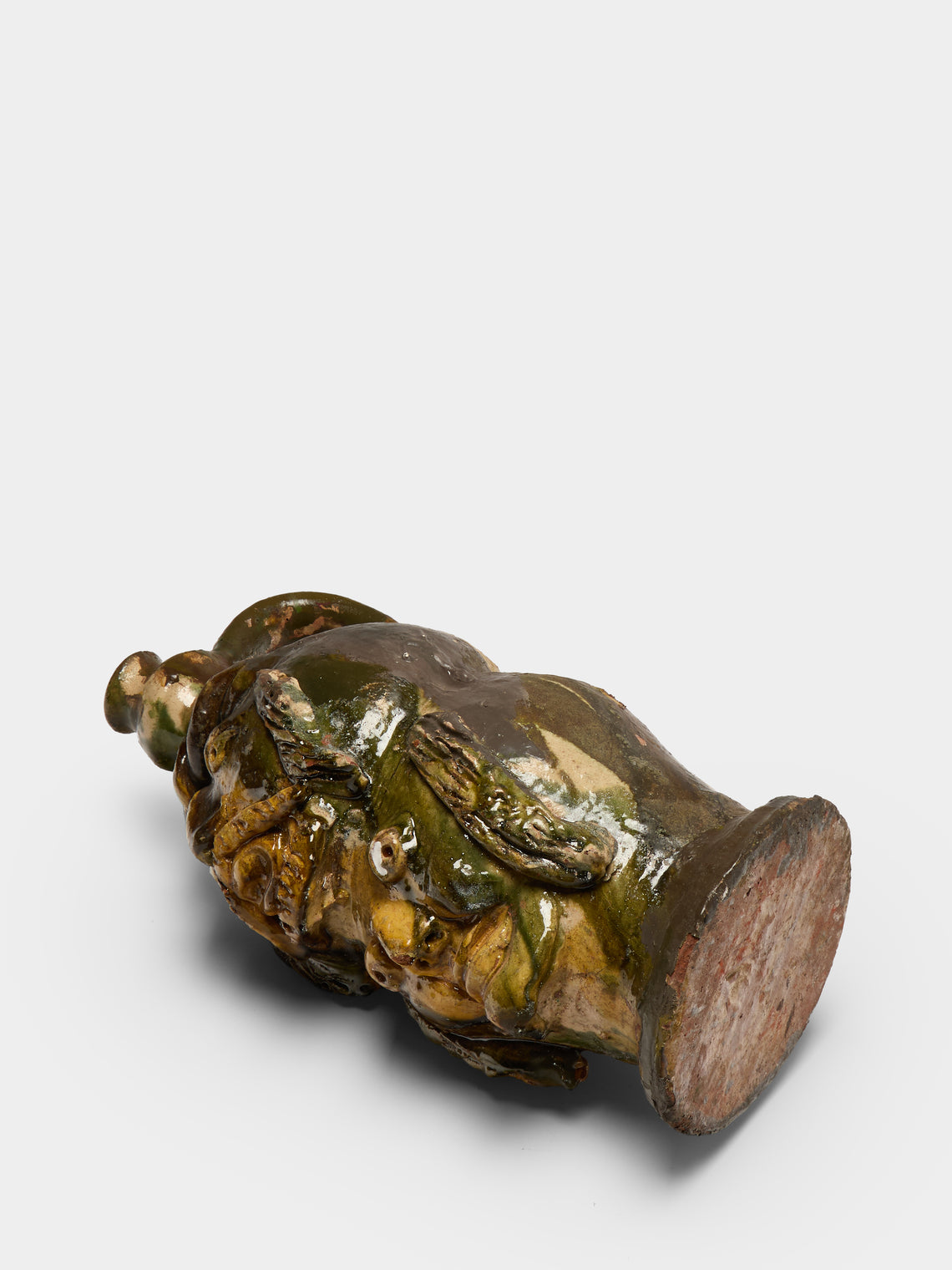 Antique and Vintage - 1990s Condurso Face Ceramic Vessel (13.5in/35cm) - Yellow - ABASK