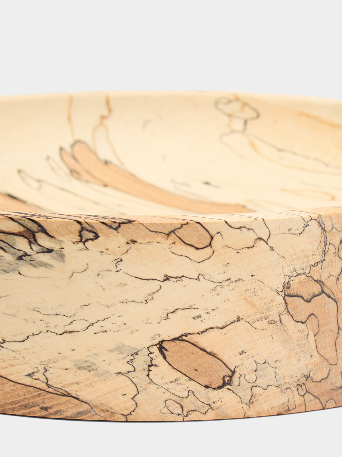 Bird & Branch - Hand-Turned Spalted Beech Large Bowl - Natural - ABASK