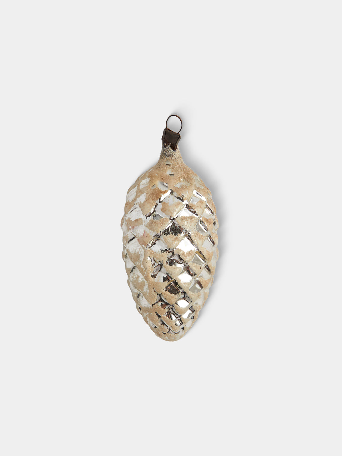 Antique and Vintage - Early-20th-Century Pinecones Glass Baubles (Set of 12) - Silver - ABASK