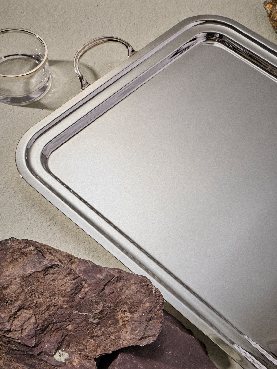 Ercuis - Perles Silver-Plated Tray (25.5in/65cm) - Silver - ABASK