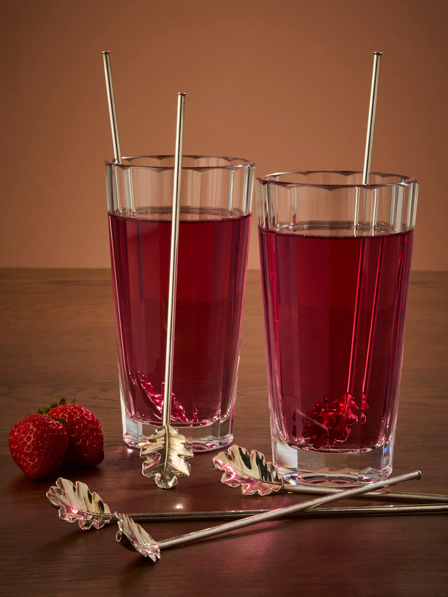 Antique and Vintage - 1950s Buccellati Sterling Silver Straws (Set of 6) - Silver - ABASK