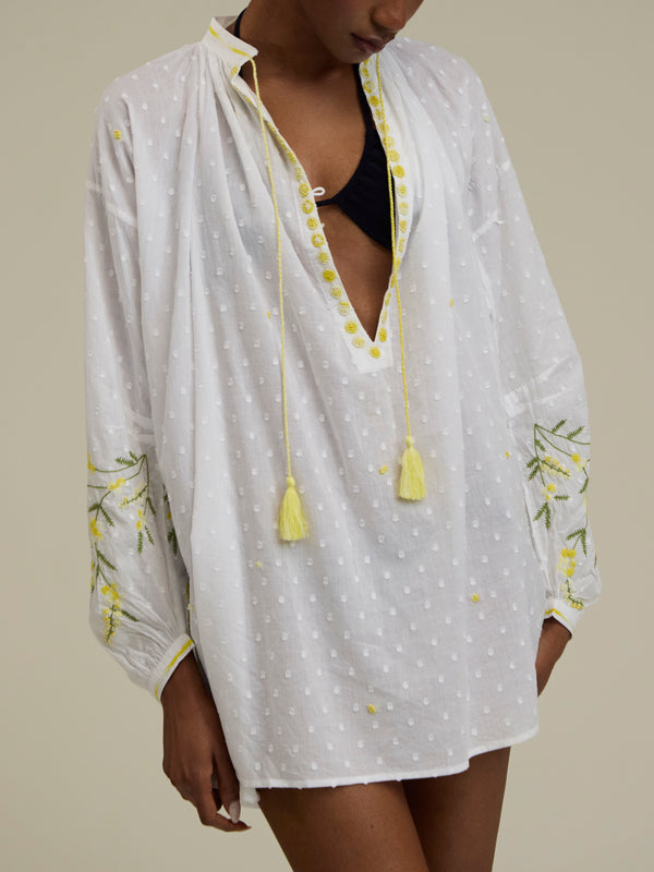 Thierry Colson - The Guise Cotton Tunic - White - ABASK