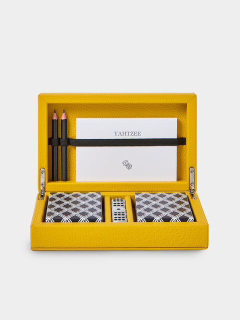 Belotier - Leather Playing Cards Box - Yellow - ABASK - 