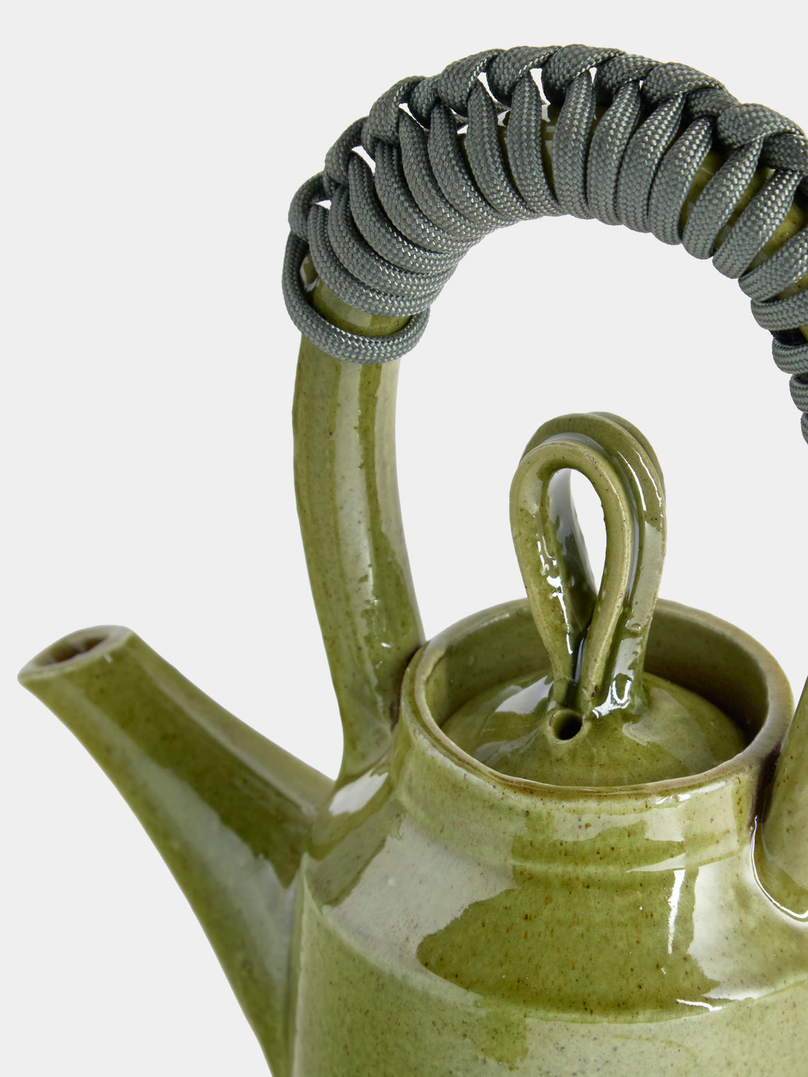 Neville Tatham - Slipware Teapot and Creamer - Green - ABASK