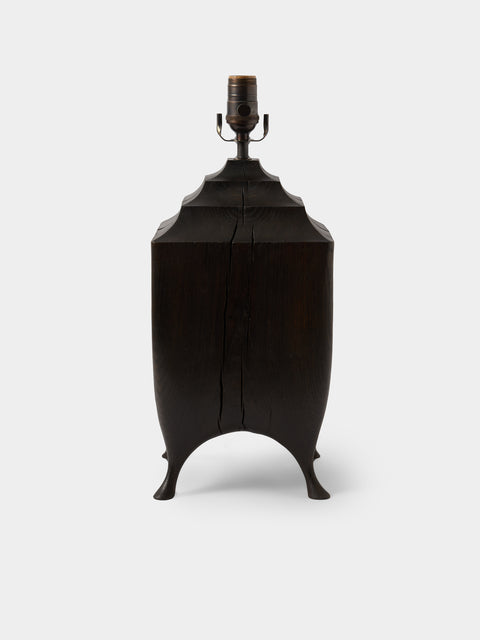 Jamie Gaunt Designs - No. 4 Scorched Oak XL Table Lamp - Black - ABASK - 