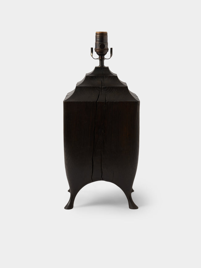 Jamie Gaunt Designs - No. 4 Scorched Oak XL Table Lamp - Black - ABASK - 