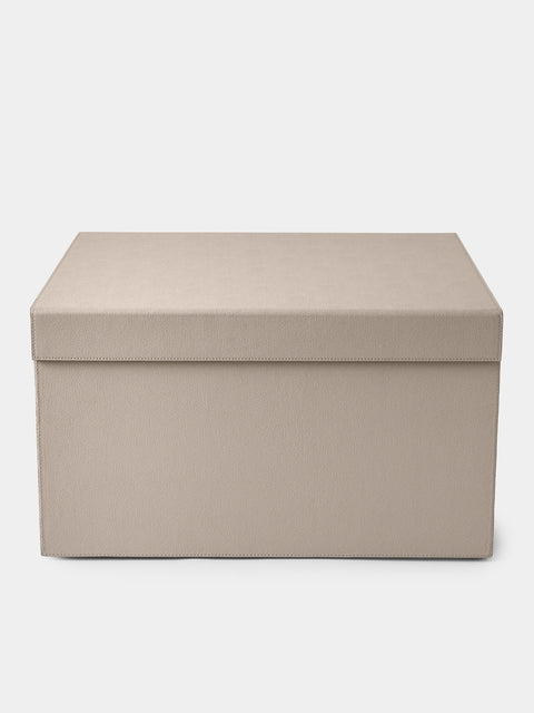 Giobagnara - Parma Leather Large Closet Box - Grey - ABASK - 