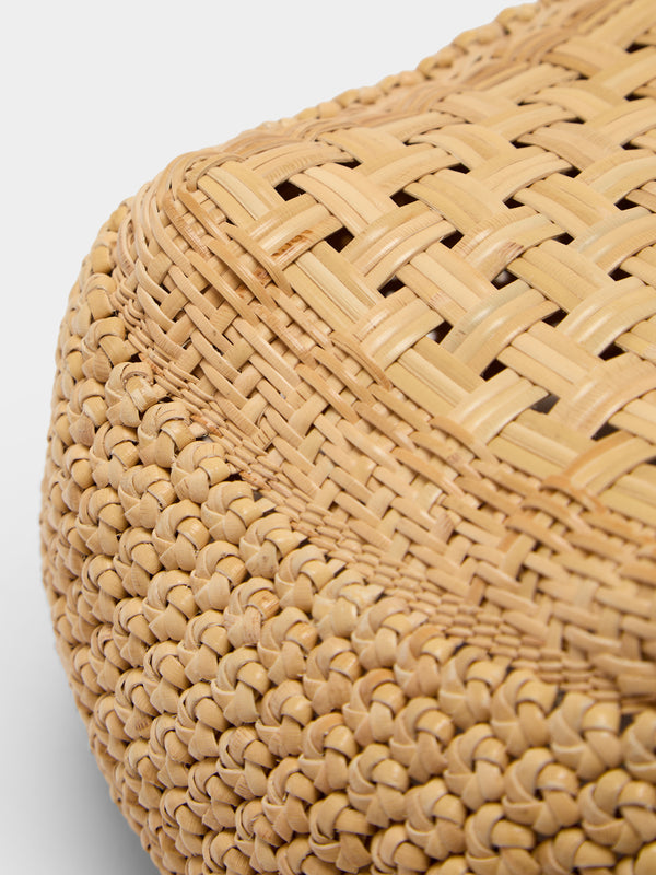Junpei Kawaguchi - Hand-Braided Rattan Flower Basket - Brown - ABASK