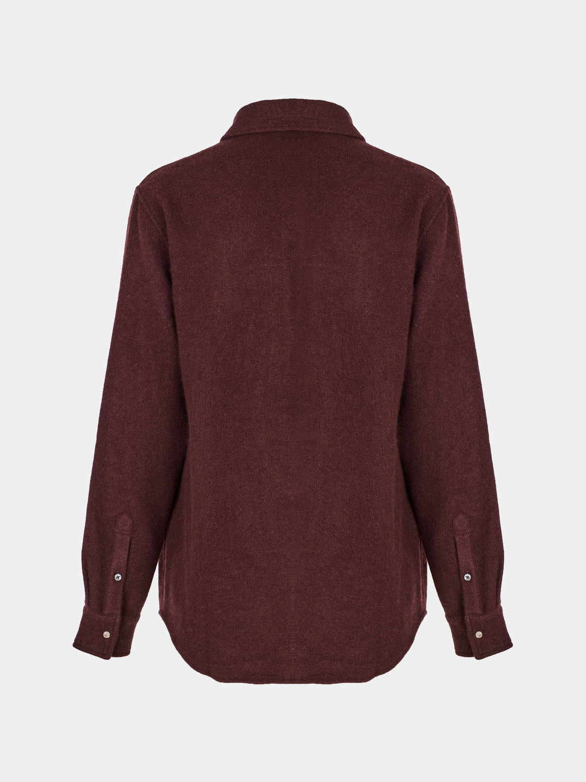 God's True Cashmere - Claret Cashmere Shirt | Size: L - Red - ABASK
