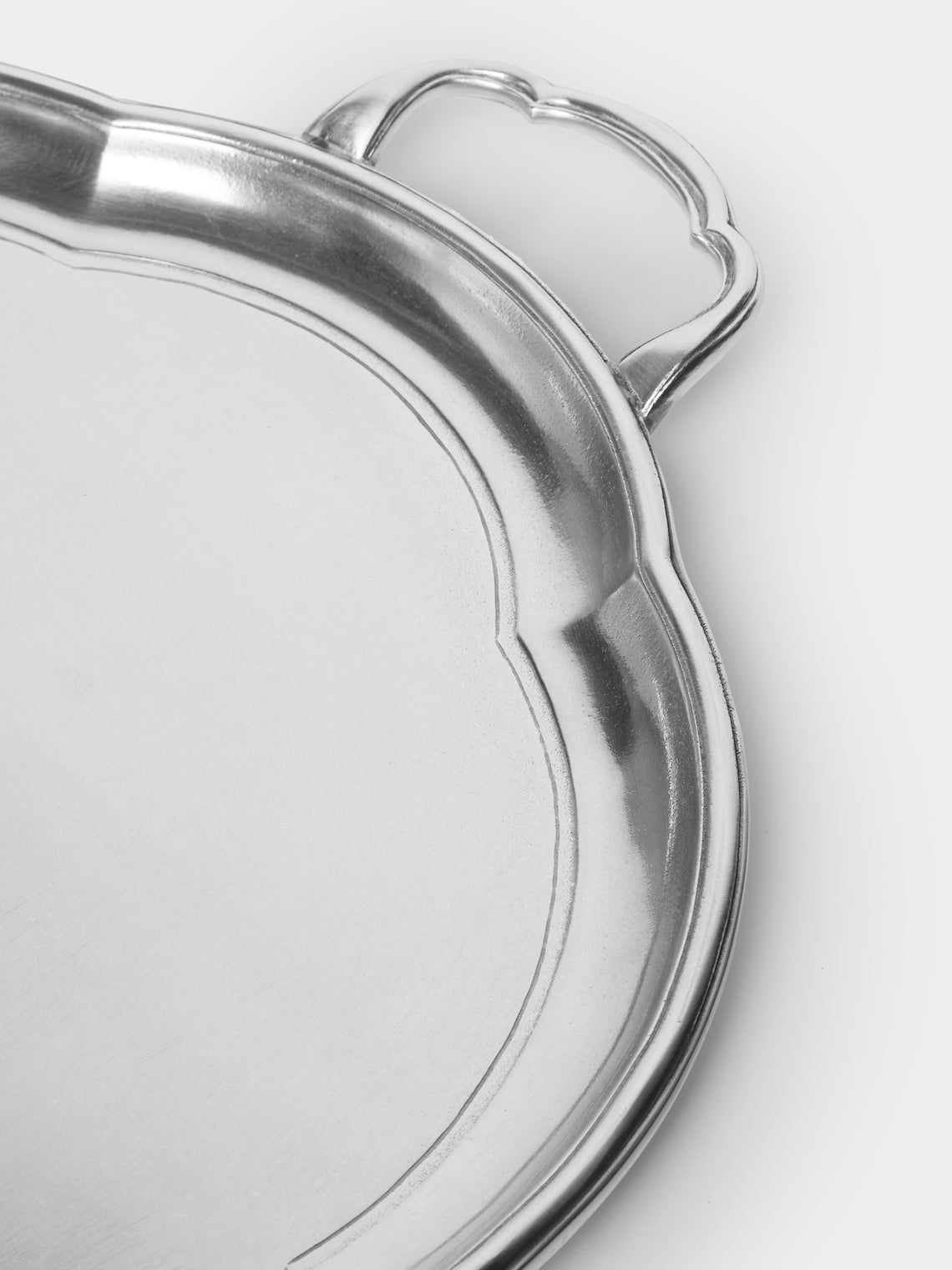 Cosi Tabellini - Britannia Pewter Tray (19.5in/50cm) - Silver - ABASK