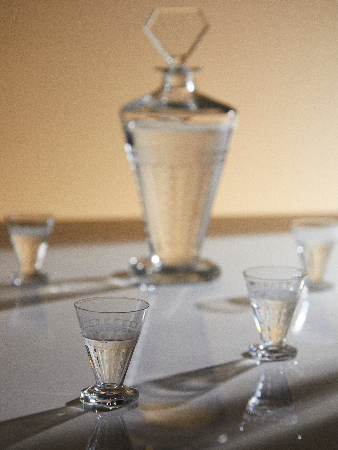 Antique and Vintage - 1920s Saint Louis Crystal Liqueur Glasses (Set of 6) - Clear - ABASK