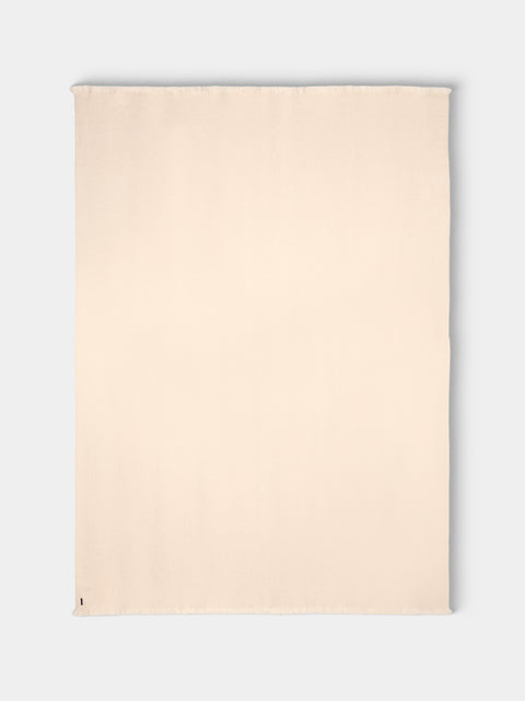 de Le Cuona - Herringbone Cashmere Throw (78.5in/2m) - Cream - ABASK - 