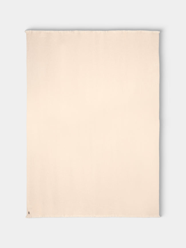 de Le Cuona - Herringbone Cashmere Throw (78.5in/2m) - Cream - ABASK - 