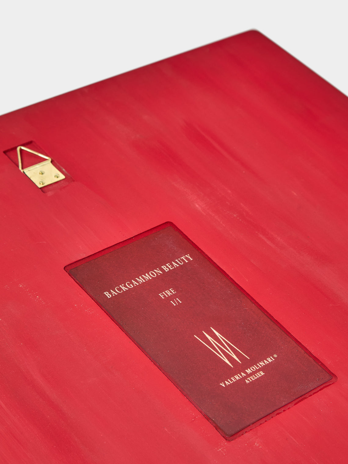 Valeria Molinari - Fire Hand-Painted Watercolor Wood Backgammon Set - Red - ABASK