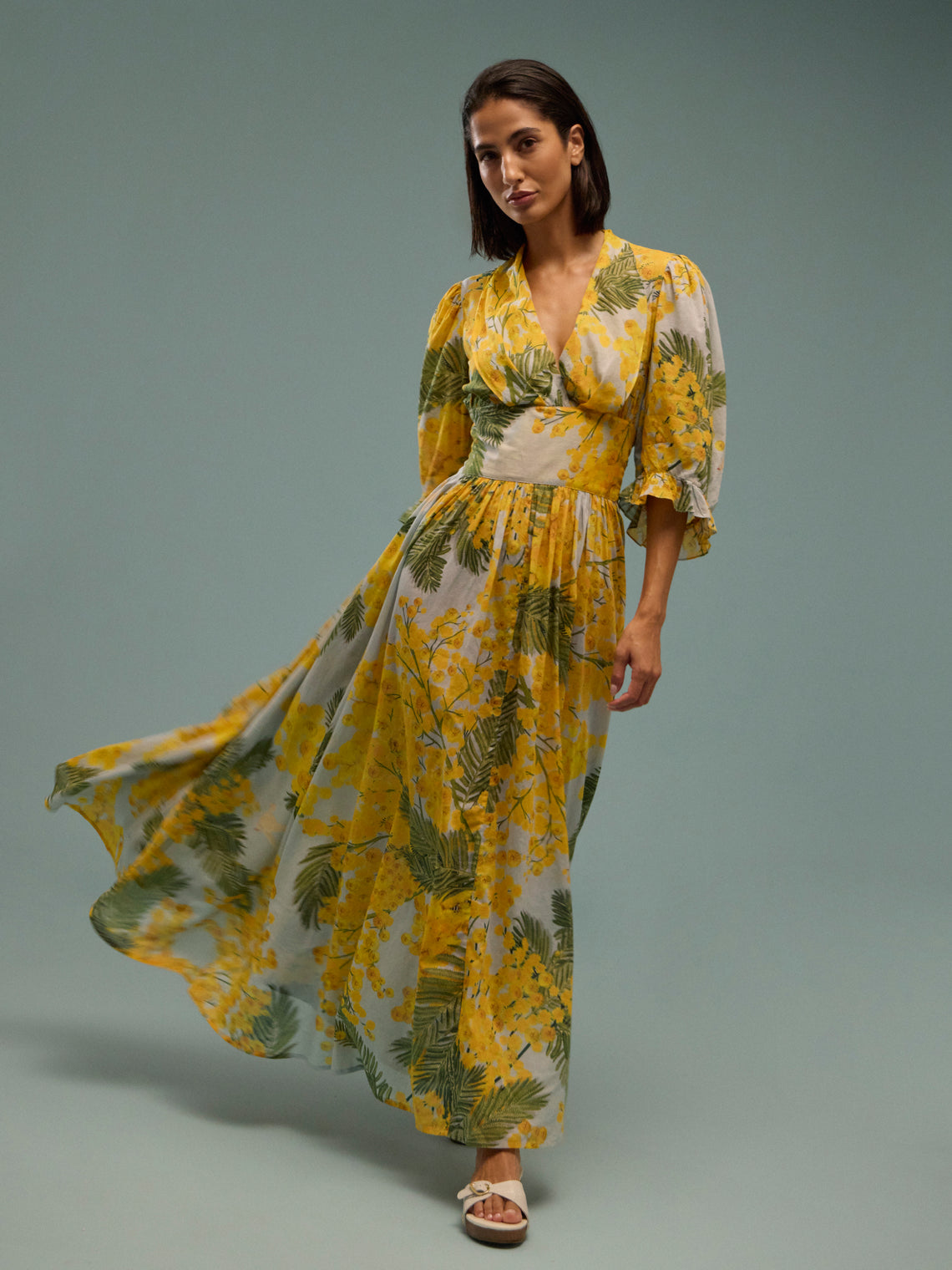 Thierry Colson - The Zorah Cotton Long Dress - Yellow - ABASK
