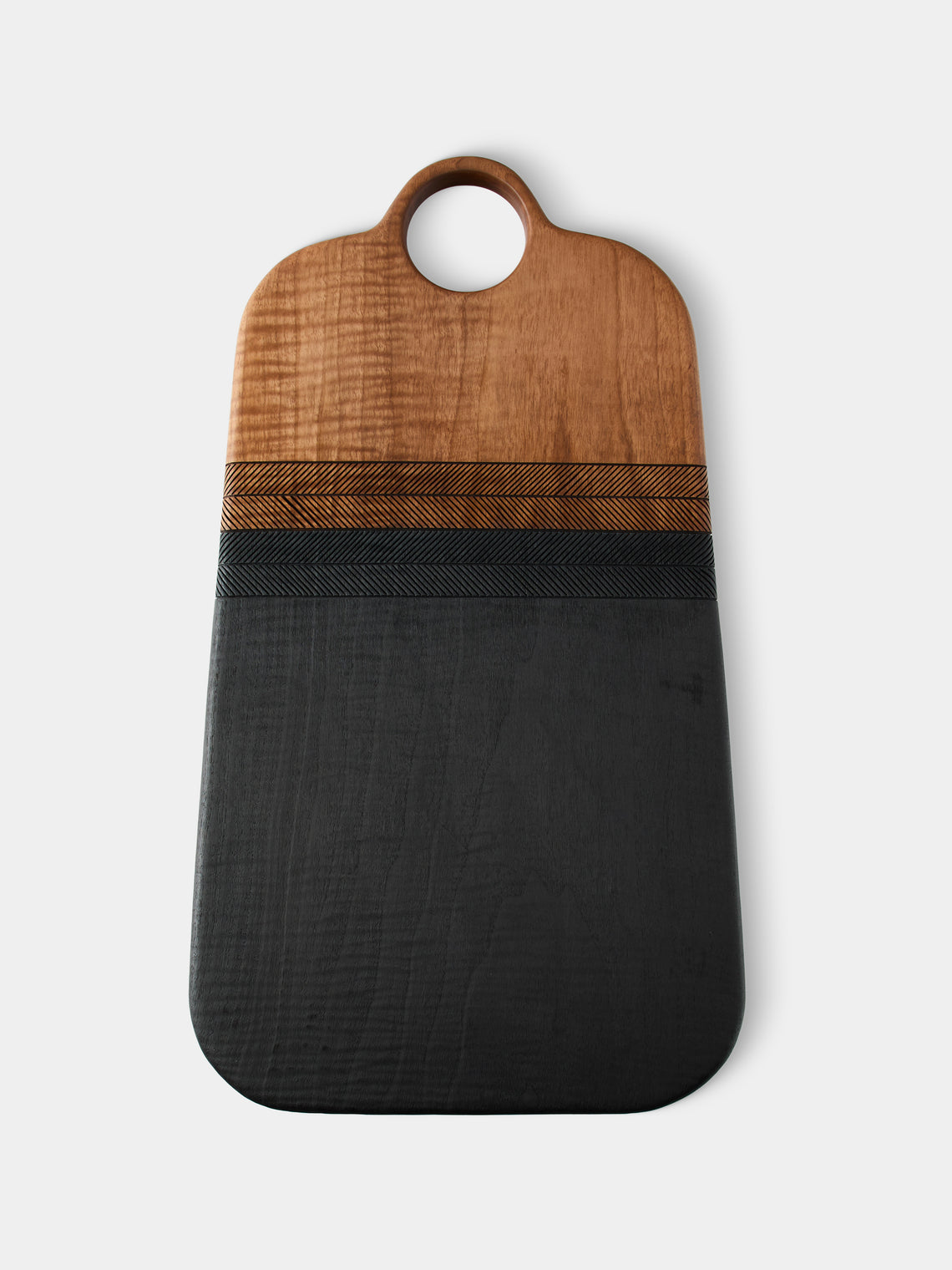 Lucas Castex - Hand-Carved Oak Serving Board - Black - ABASK