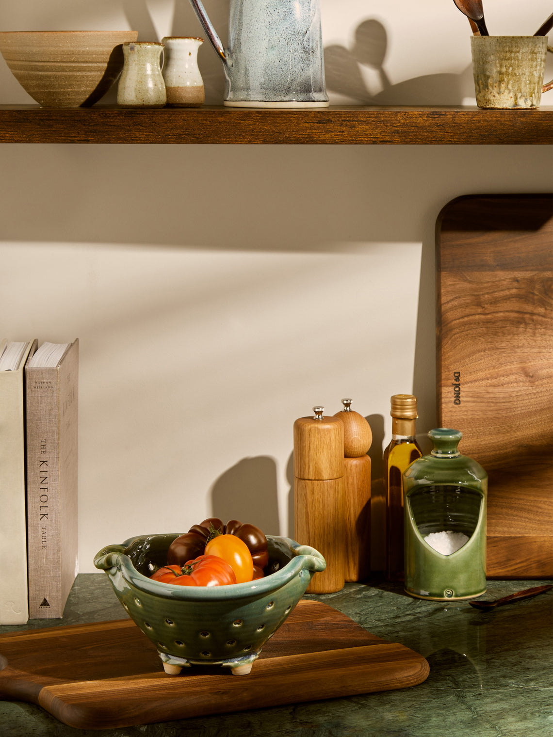 Stoneware Berry Bowl and Colander