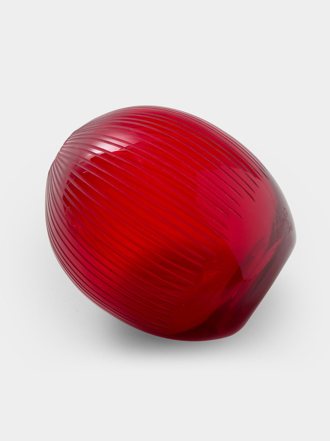 Antique and Vintage - 1960s Murano Glass Bud Vase (5in/13cm) - Red - ABASK