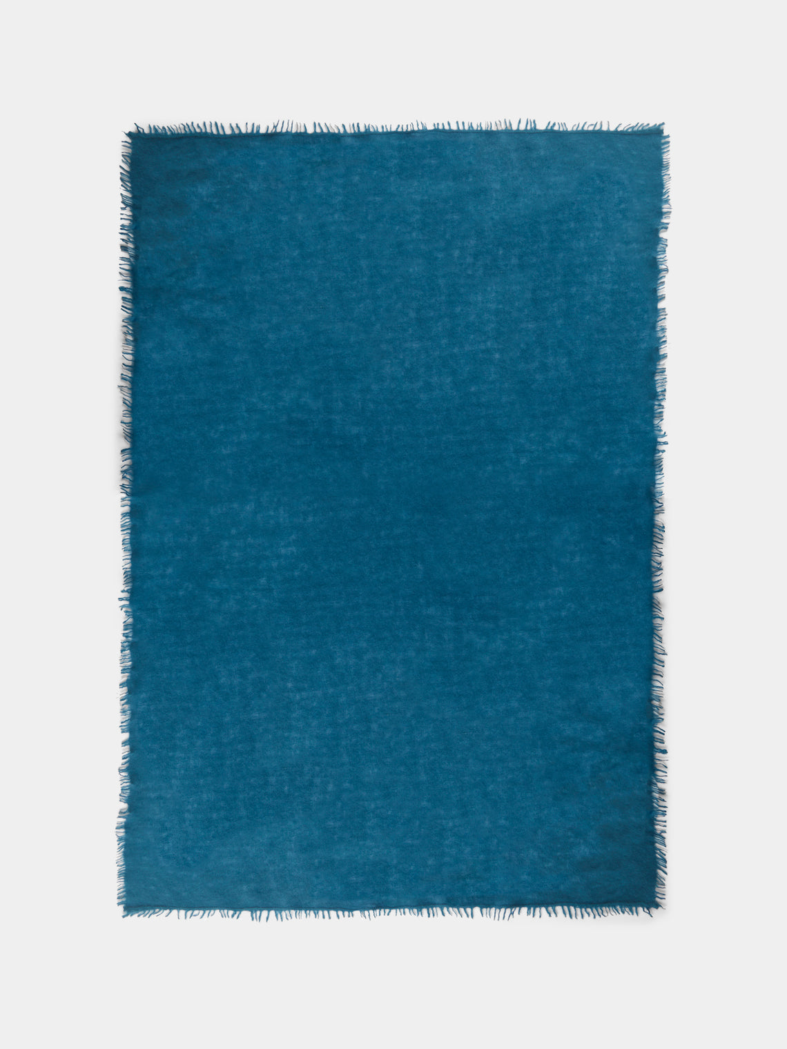 Denis Colomb - Fuzzy Feutre Cashmere Shawl (78.5in/2m) - Blue - ABASK