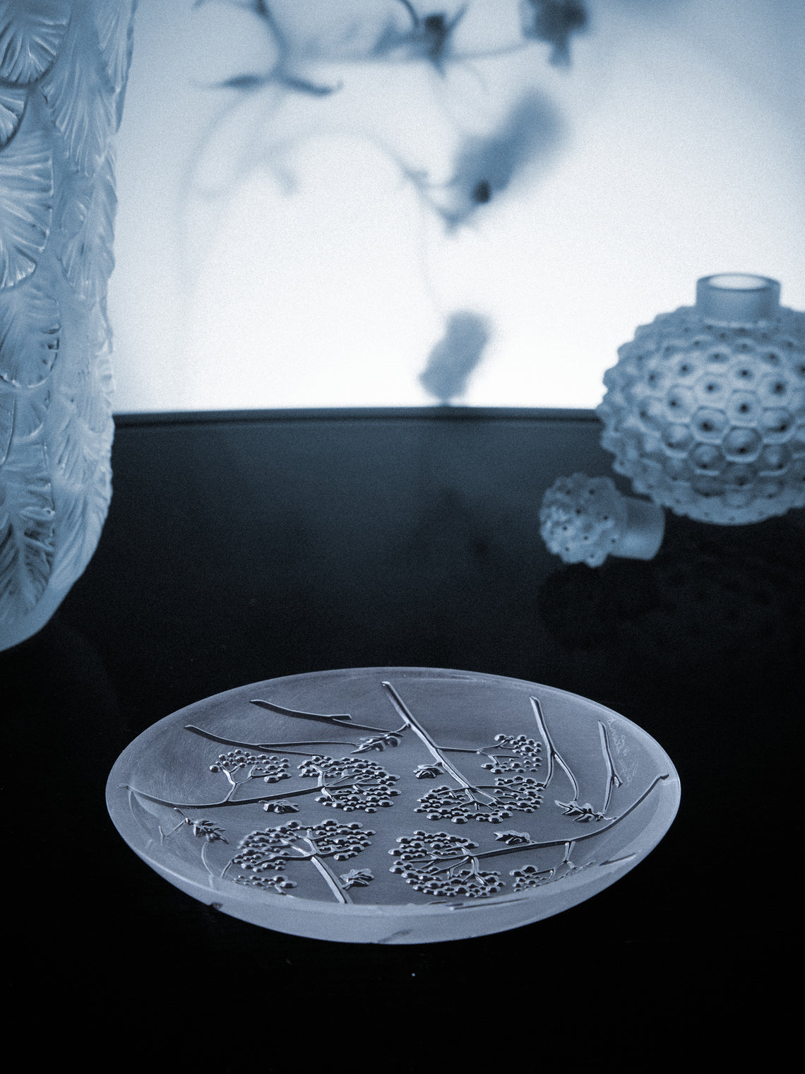 Lalique - Ombelles Crystal Flat Bowl - Clear - ABASK