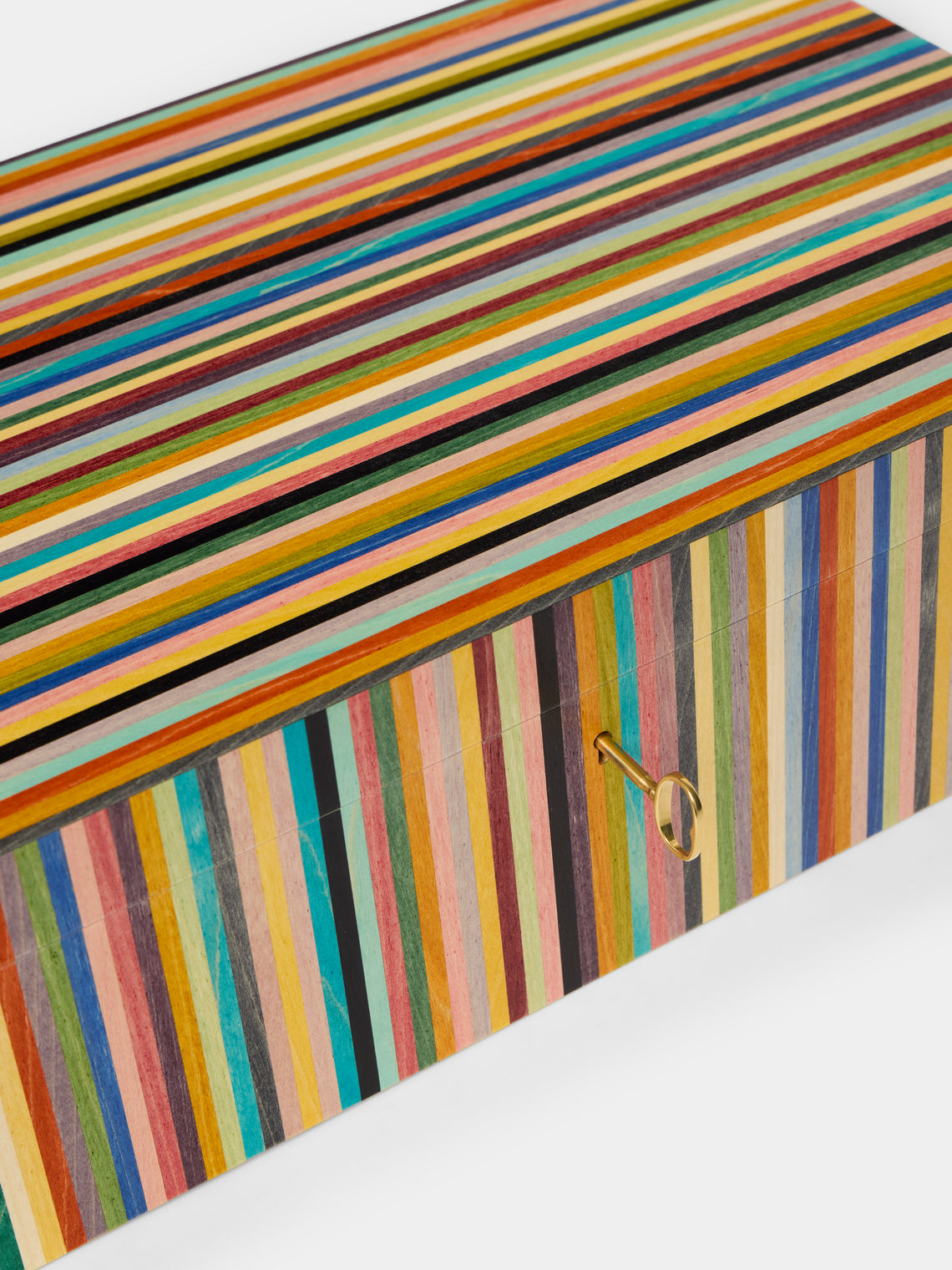Kevin Stamper - Stripe Marquetry Wood Jewelry Box - Multiple - ABASK