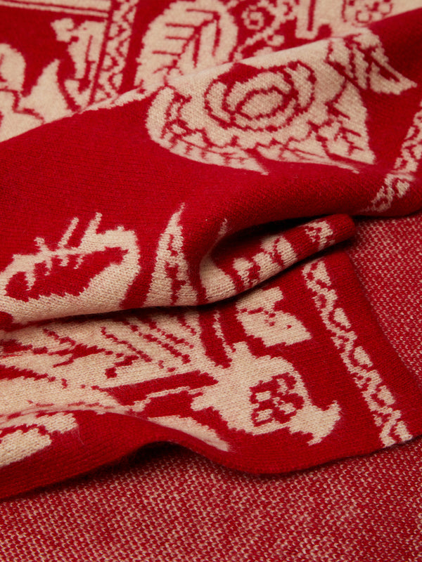 Saved NY - Salmon-Berry Cashmere King-Size Bedspread -  - ABASK