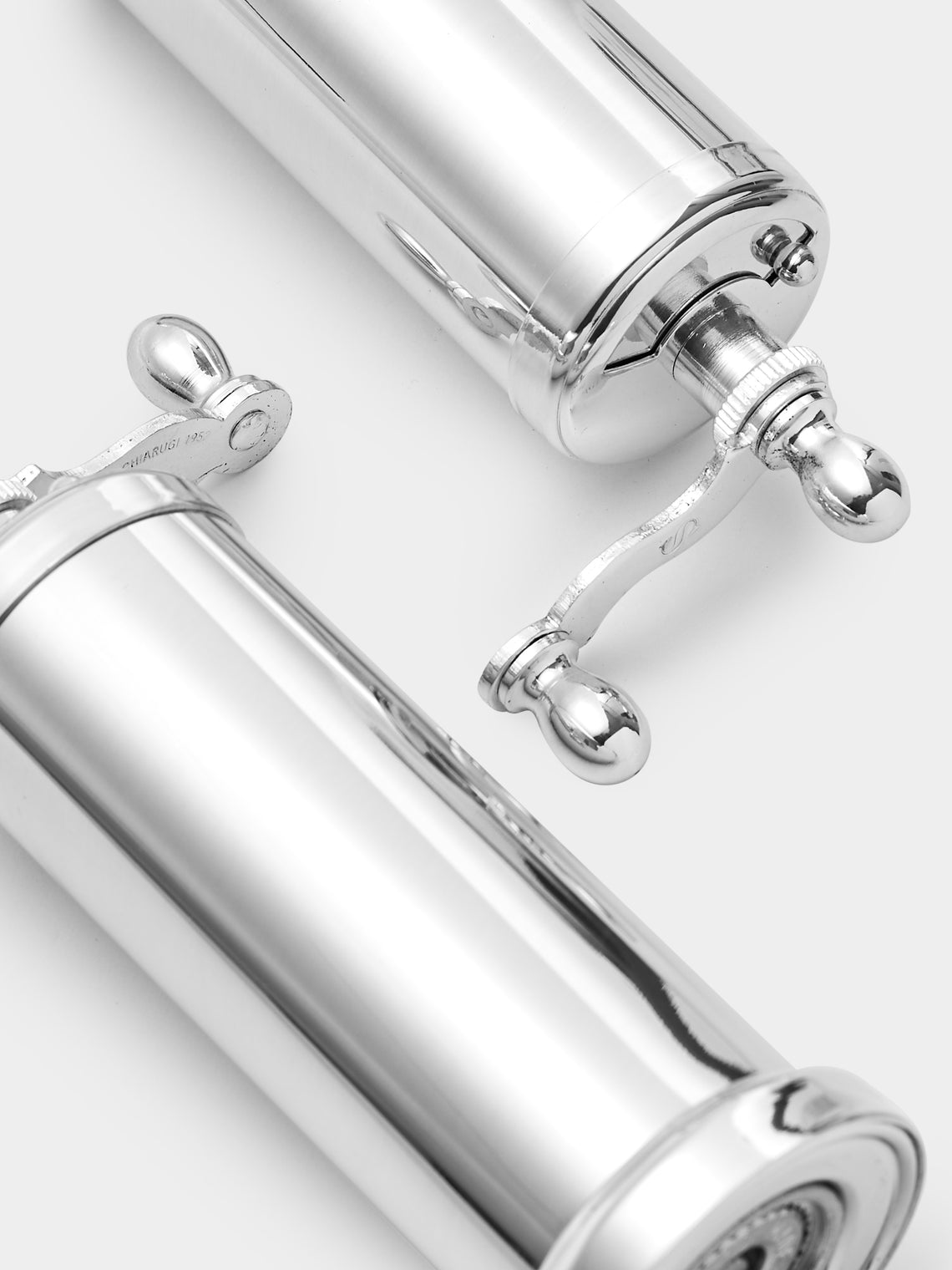 Silver-Plated Brass Salt and Pepper Mill (Set of 2)