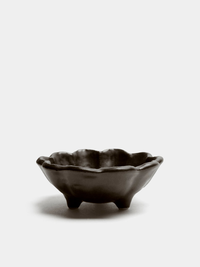 Kaneko Kohyo - Rinka Ceramic Condiment Bowls (Set of 4) - Black - ABASK - 