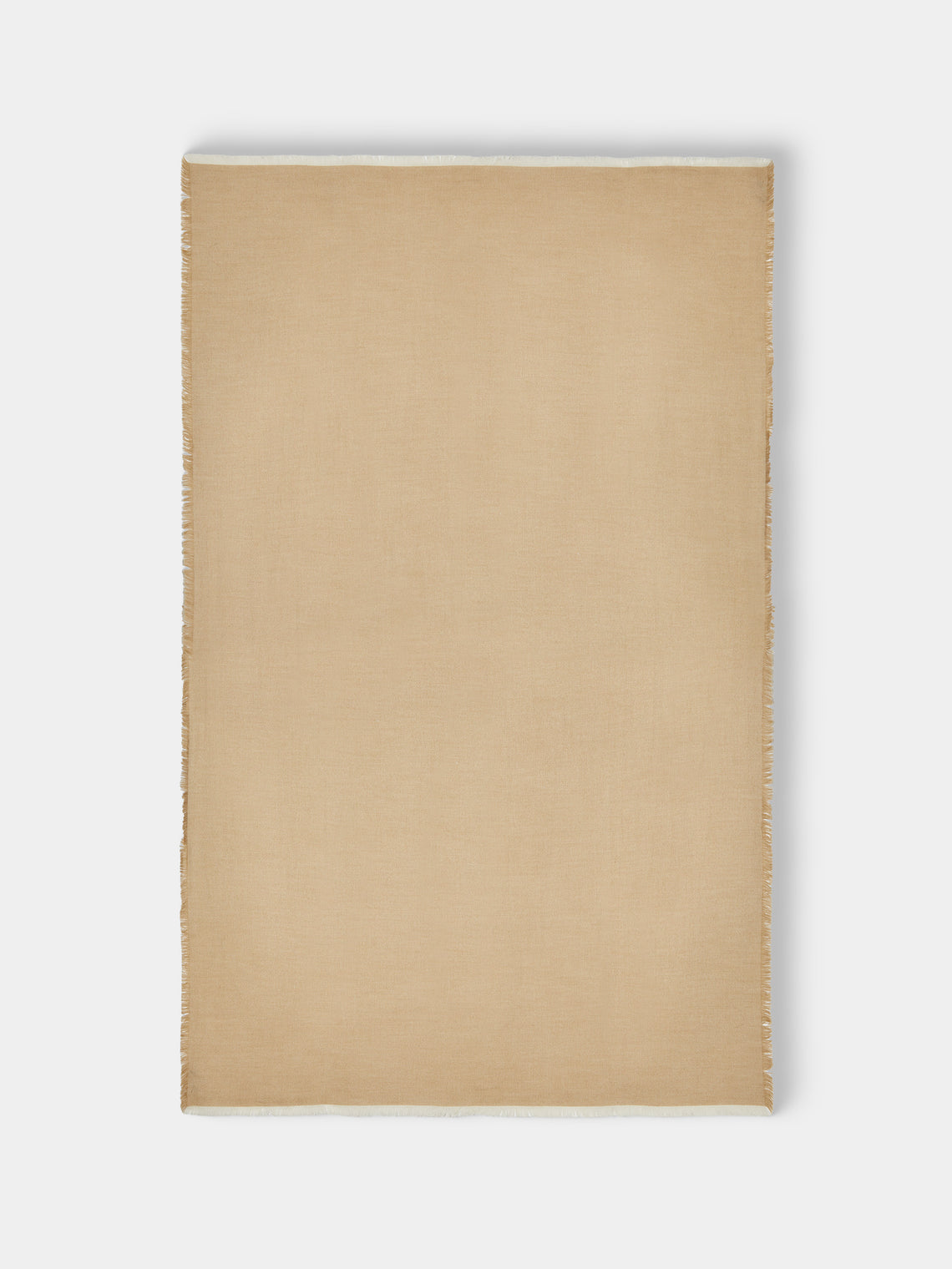 Alonpi - Verne Cashmere and Silk Throw (79in/2m) - Beige - ABASK - 