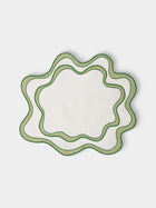 Cosima Swayze - | Set of 4 | x Los Encajeros Wave Linen Placemats - White - ABASK - 