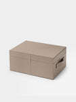 Pinetti - Avio Leather Small Storage Box - Taupe - ABASK - 