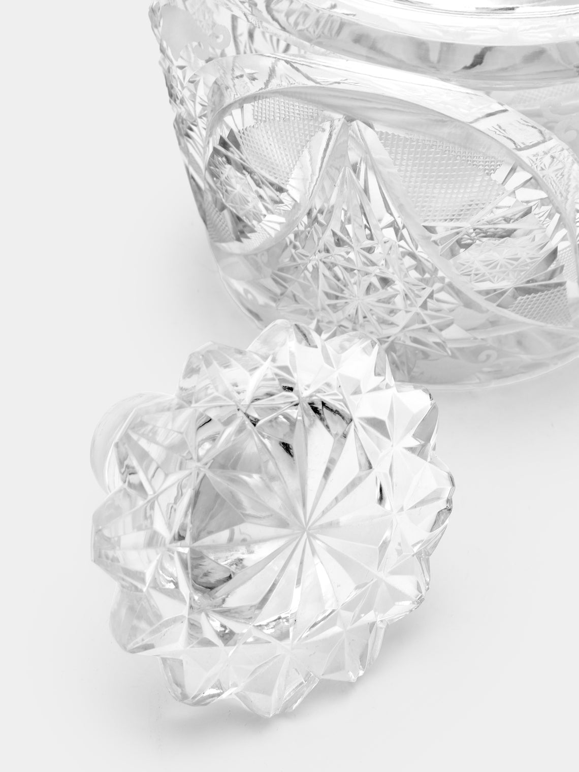 Antique and Vintage - 1830s Sterling Silver and Crystal Decanter -  - ABASK