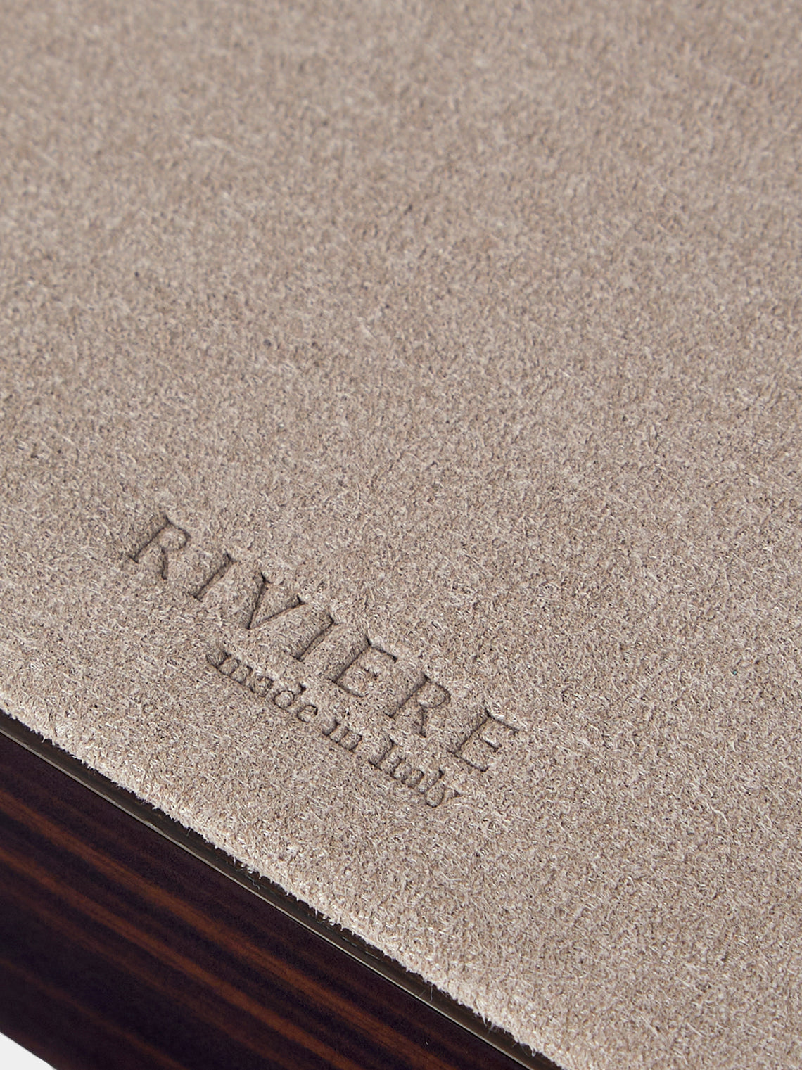 Riviere - Febe Woven Ebony and Leather Valet Tray (9.5in/24cm) - Brown - ABASK