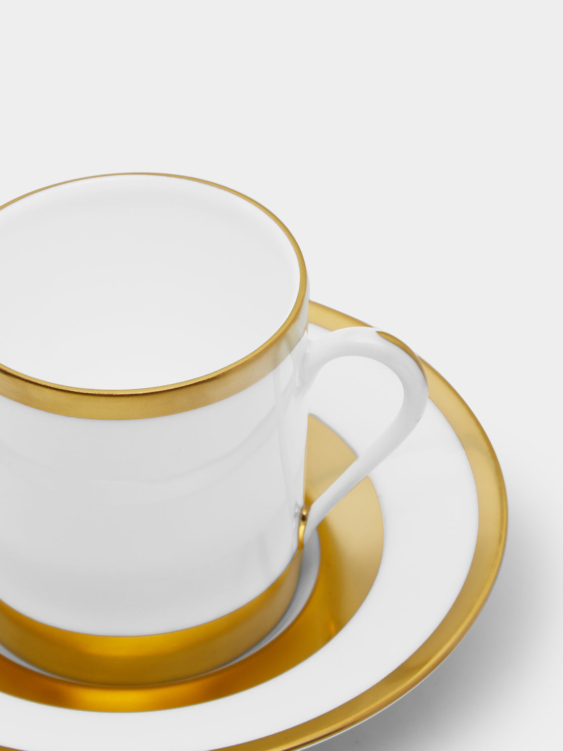 Robert Haviland & C. Parlon - William Porcelain Coffee Cup and Saucer (Set of 2) - Gold - ABASK