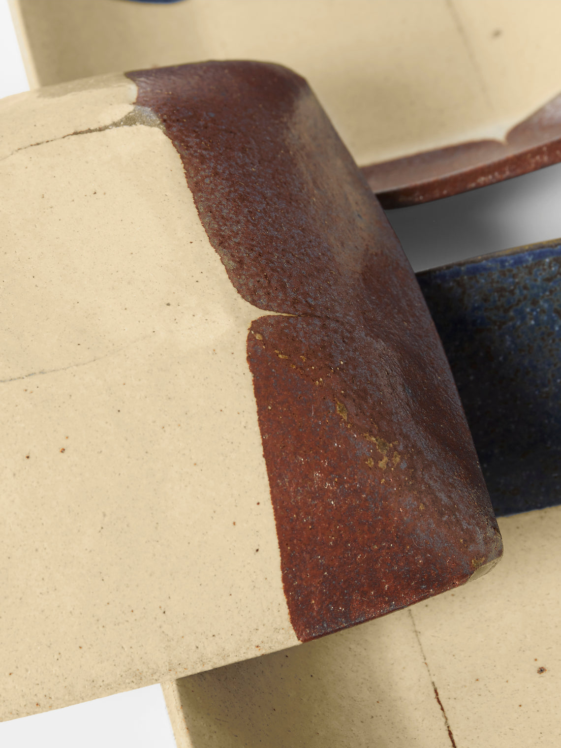 Makidani-gama - No. 1 Nerikomi Ceramic Square Bowls (Set of 4) - Multiple - ABASK