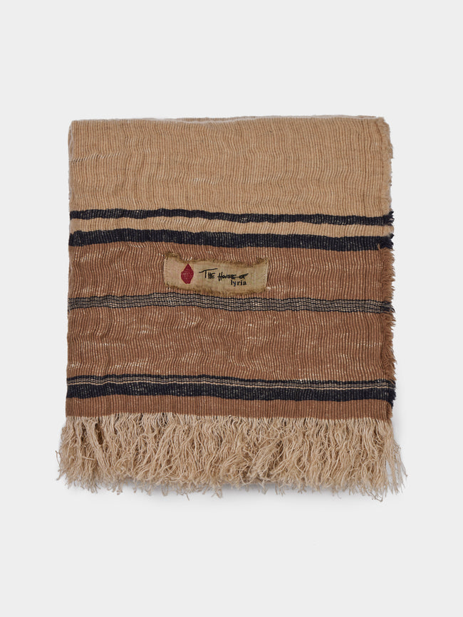 The House of Lyria - Bardo Jute and Cashmere Throw (78.5in/2m) - Beige - ABASK - 