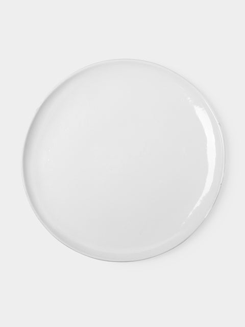 Astier de Villatte - Rien Hand-Glazed Ceramic Large Plate – 12.5in/31.5cm (Set of 2) - White - ABASK - 