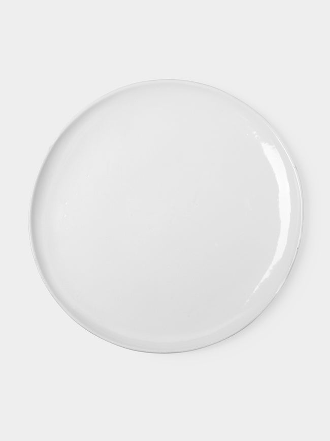 Astier de Villatte - Rien Hand-Glazed Ceramic Large Plate – 12.5in/31.5cm (Set of 2) - White - ABASK - 