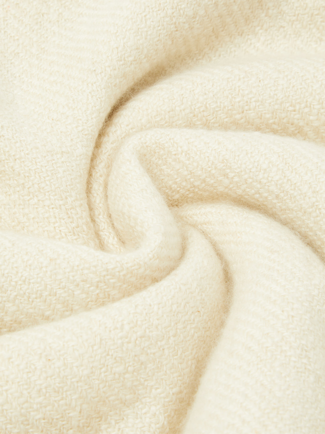 Me & K - Heavy Cashmere Solid Twill Scarf - Ivory - ABASK