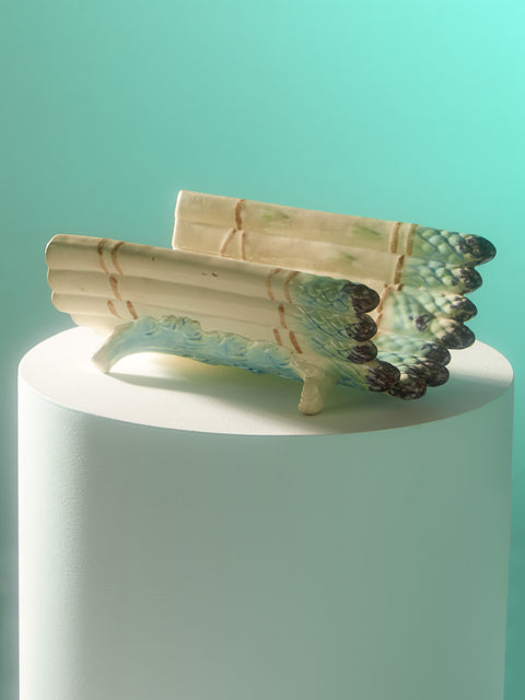 Antique and Vintage - 1950s Asparagus Ceramic Basket -  - ABASK