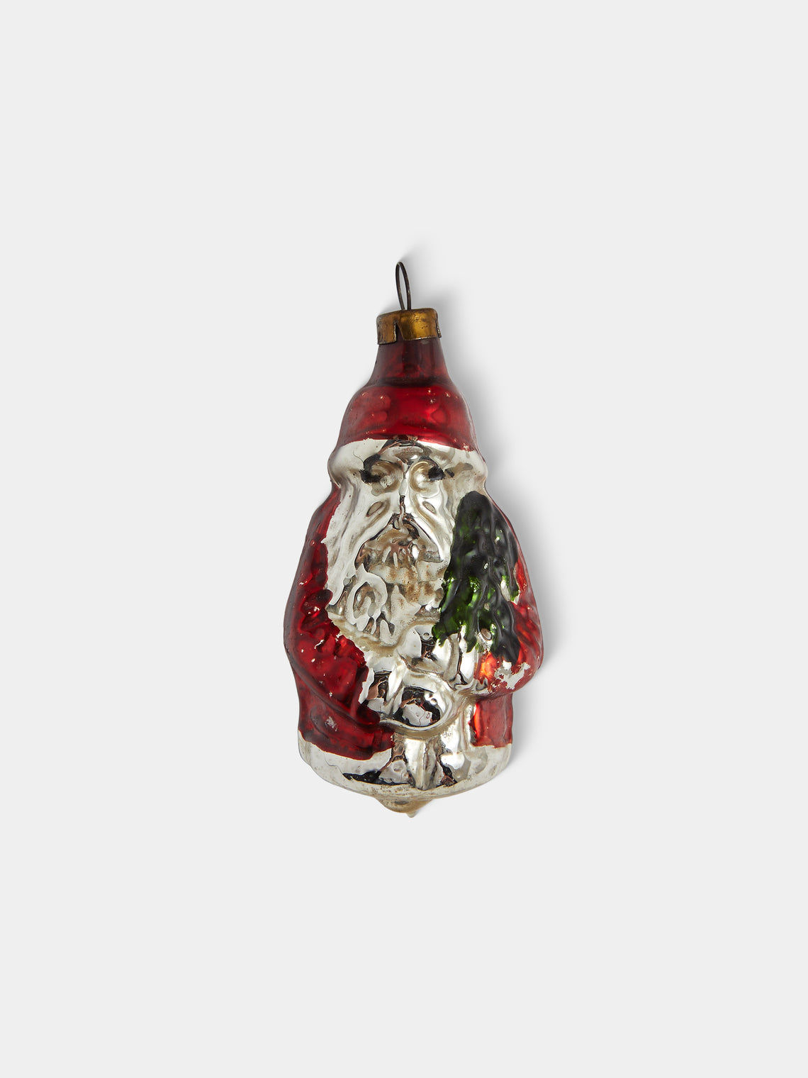 Antique and Vintage - Early-20th-Century Father Christmas Glass Baubles (Set of 6) - Red - ABASK