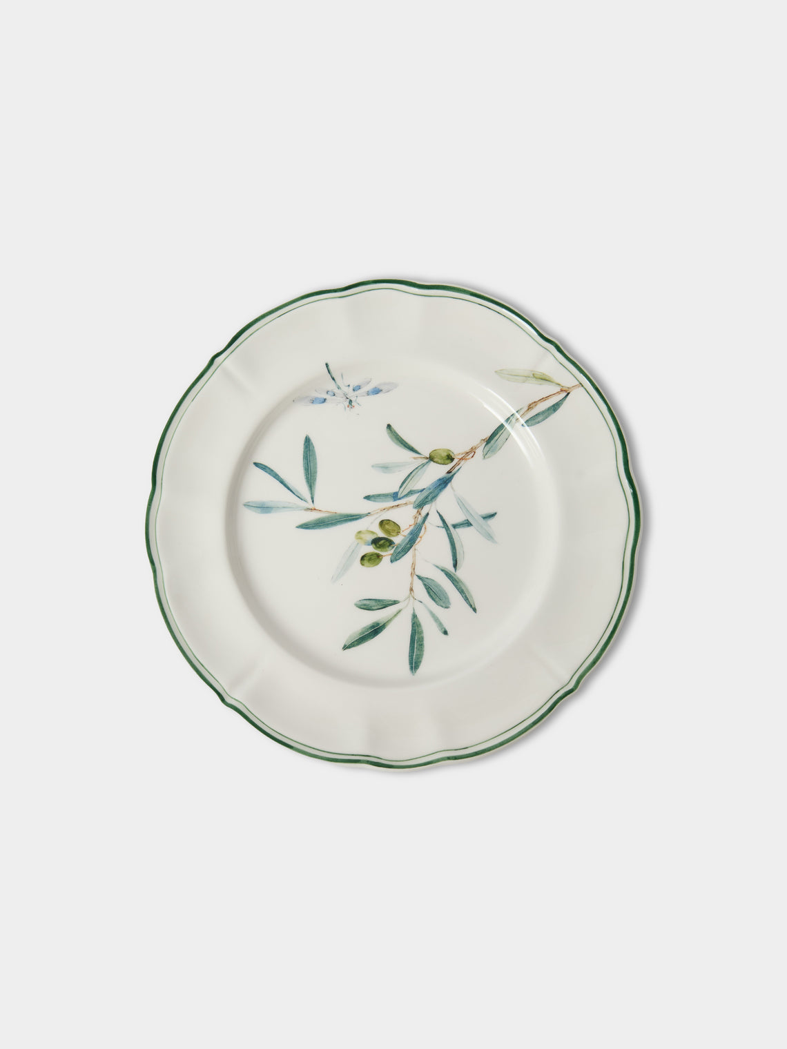Laboratorio Paravicini - | Set of 6 | Ulivi Ceramic Dessert / Salad Plates (9in/23cm) - Green - ABASK