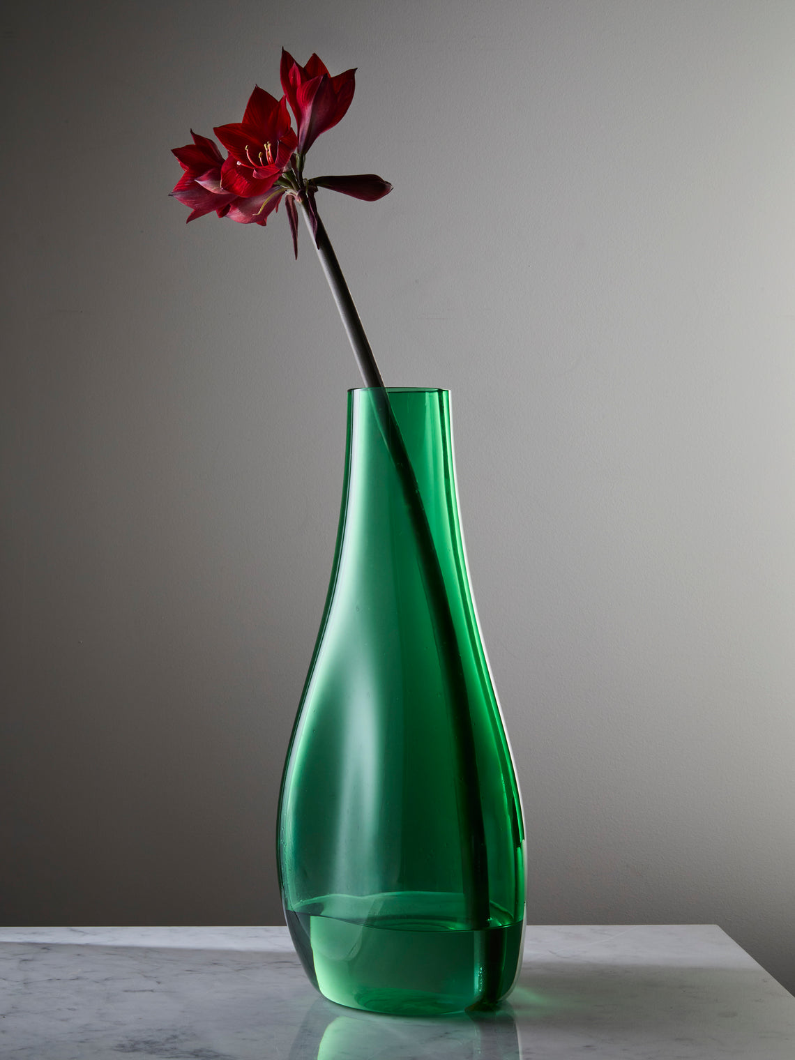 Antique and Vintage - 1980s Murano Glass Vase (19in/49cm) - Green - ABASK
