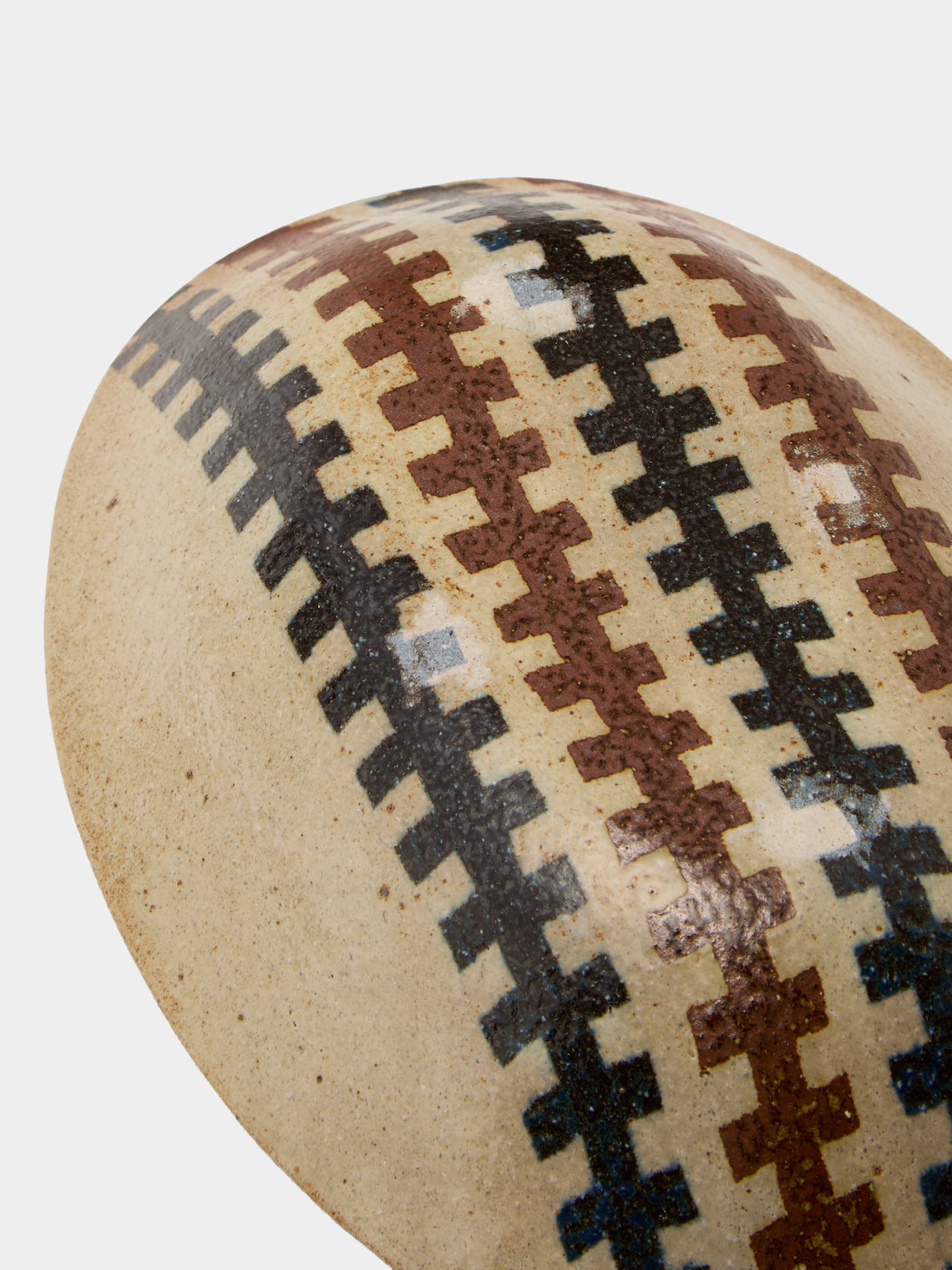 Makidani-gama - No. 1 Nerikomi Ceramic Medium Oval Bowls (Set of 5) - Multiple - ABASK