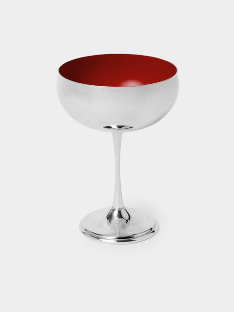 Jarosinski & Vaugoin - Silver-Plated and Burnt Lacquer Champagne Coupe - Silver - ABASK - 
