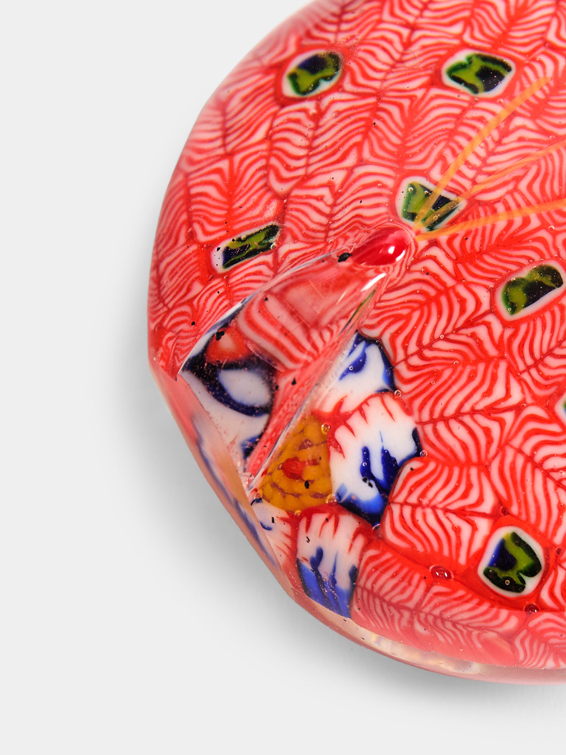 Antique and Vintage - 1930s Murano Glass Paperweight - Red - ABASK