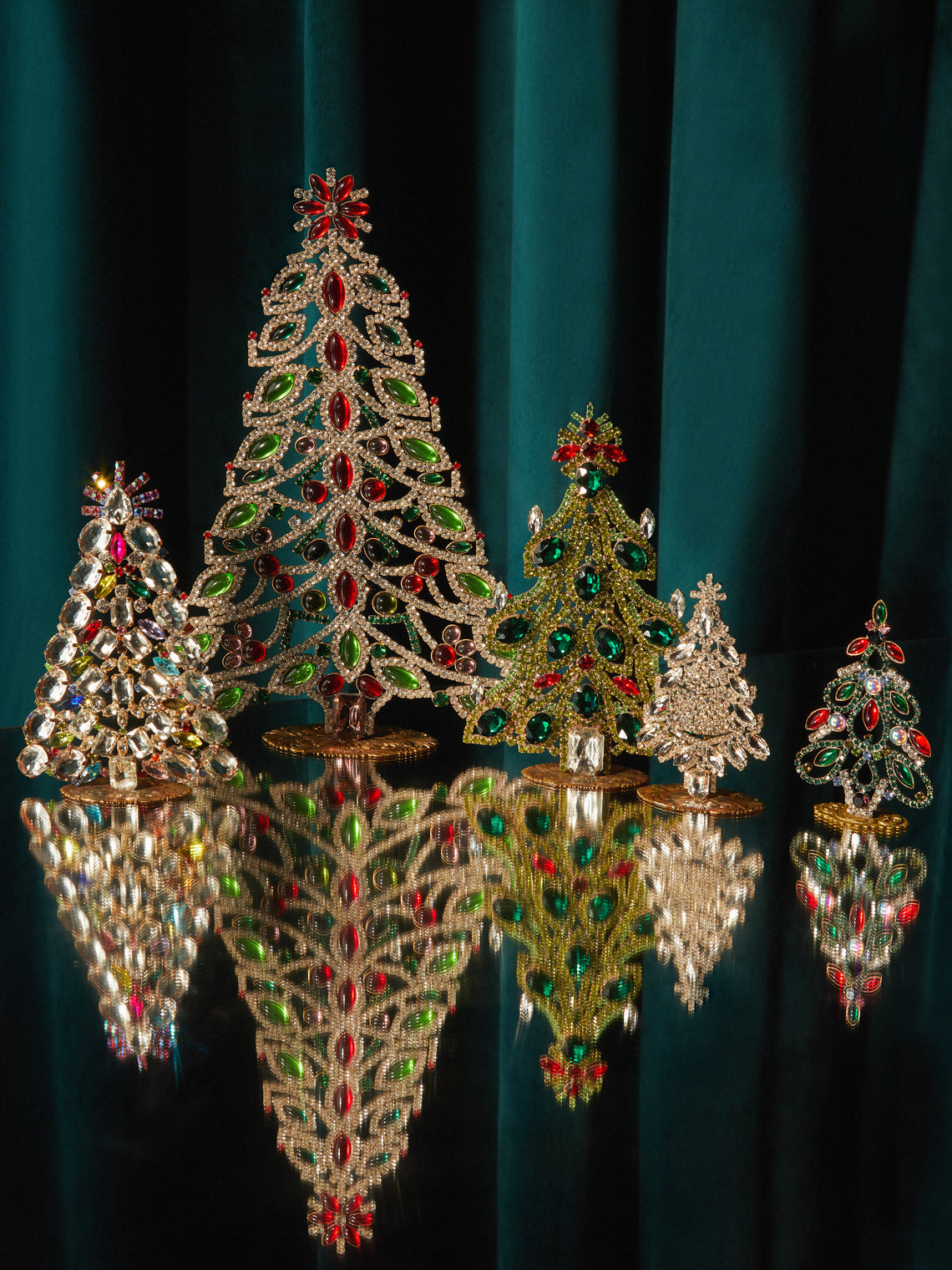 1930s Czech Jeweled Extra Large Christmas Tree