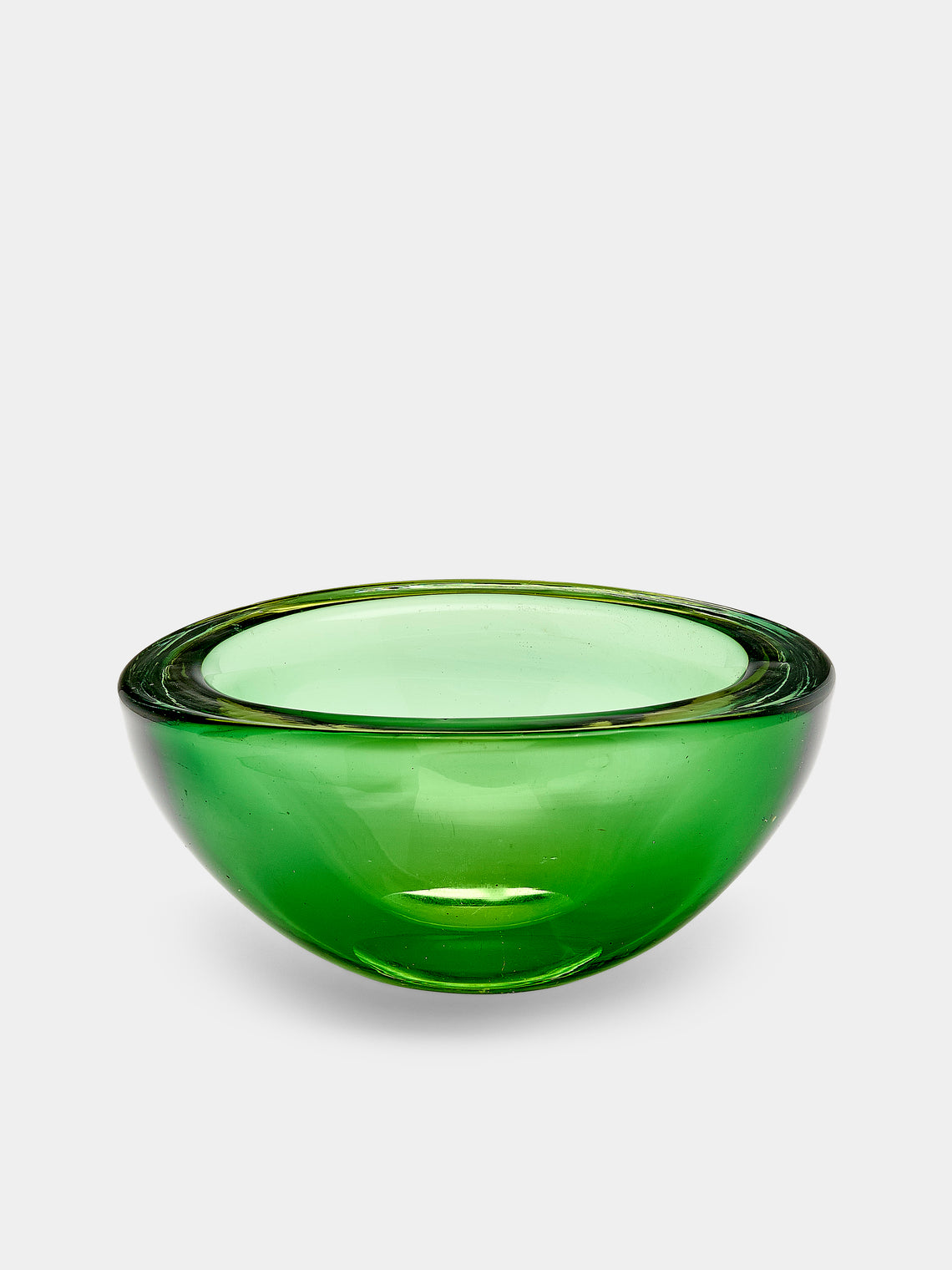 Antique and Vintage - 1950s Flavio Poli Murano Glass Ashtray - Green - ABASK - 