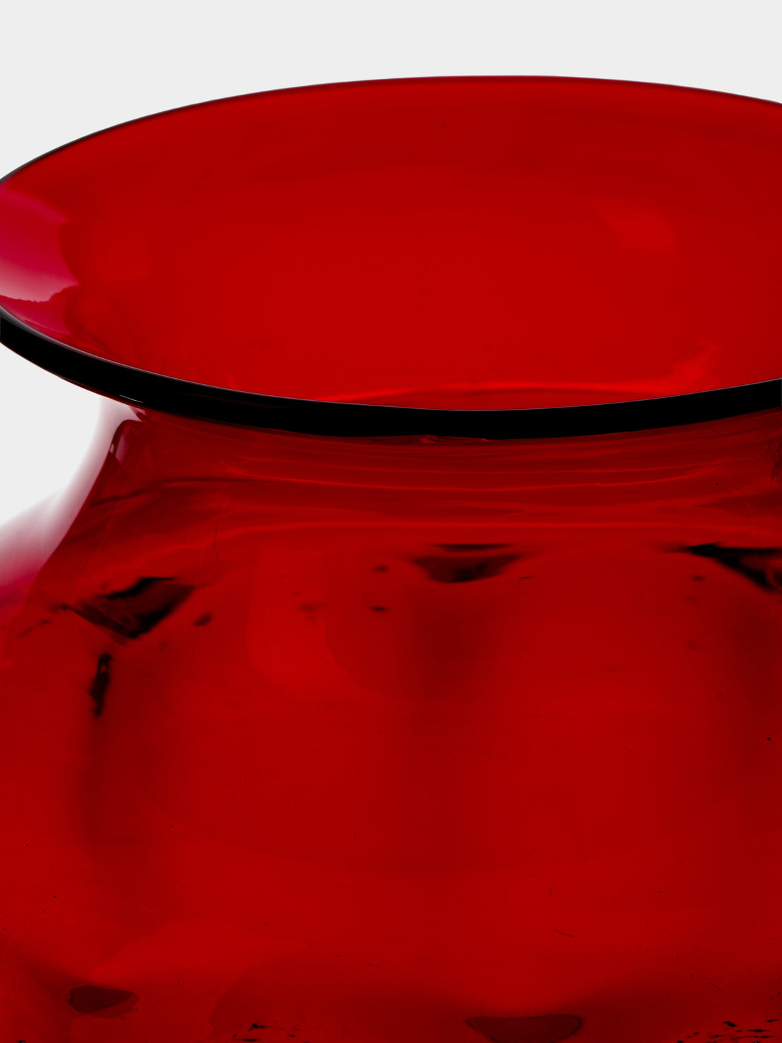 Antique and Vintage - Mid-Century Vittorio Zecchin Murano Glass Vase (9.5in/24cm) - Red - ABASK